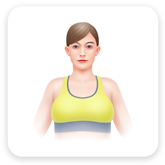 内脂肪サポート　ダイエット女性イラスト