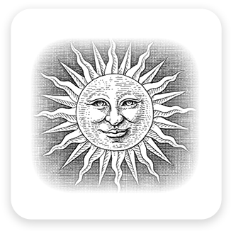 携帯待受　太陽（笑顔）点描図